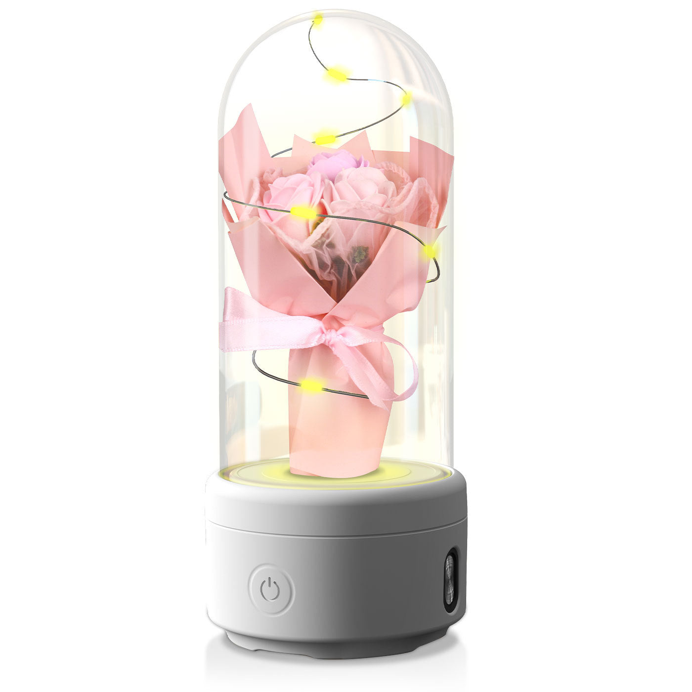 BloomGlow™ – Handmade LED Bouquet with Bluetooth Speaker