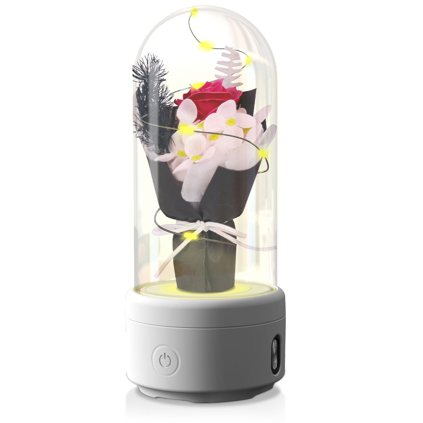 BloomGlow™ – Handmade LED Bouquet with Bluetooth Speaker