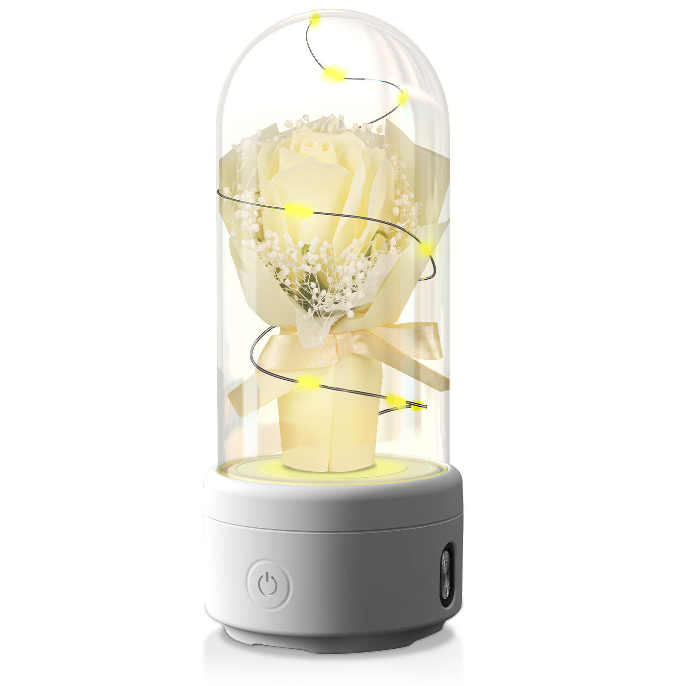 BloomGlow™ – Handmade LED Bouquet with Bluetooth Speaker