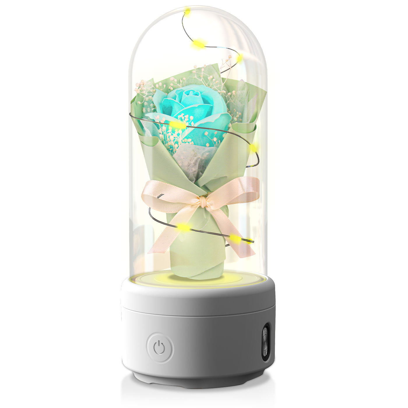 BloomGlow™ – Handmade LED Bouquet with Bluetooth Speaker