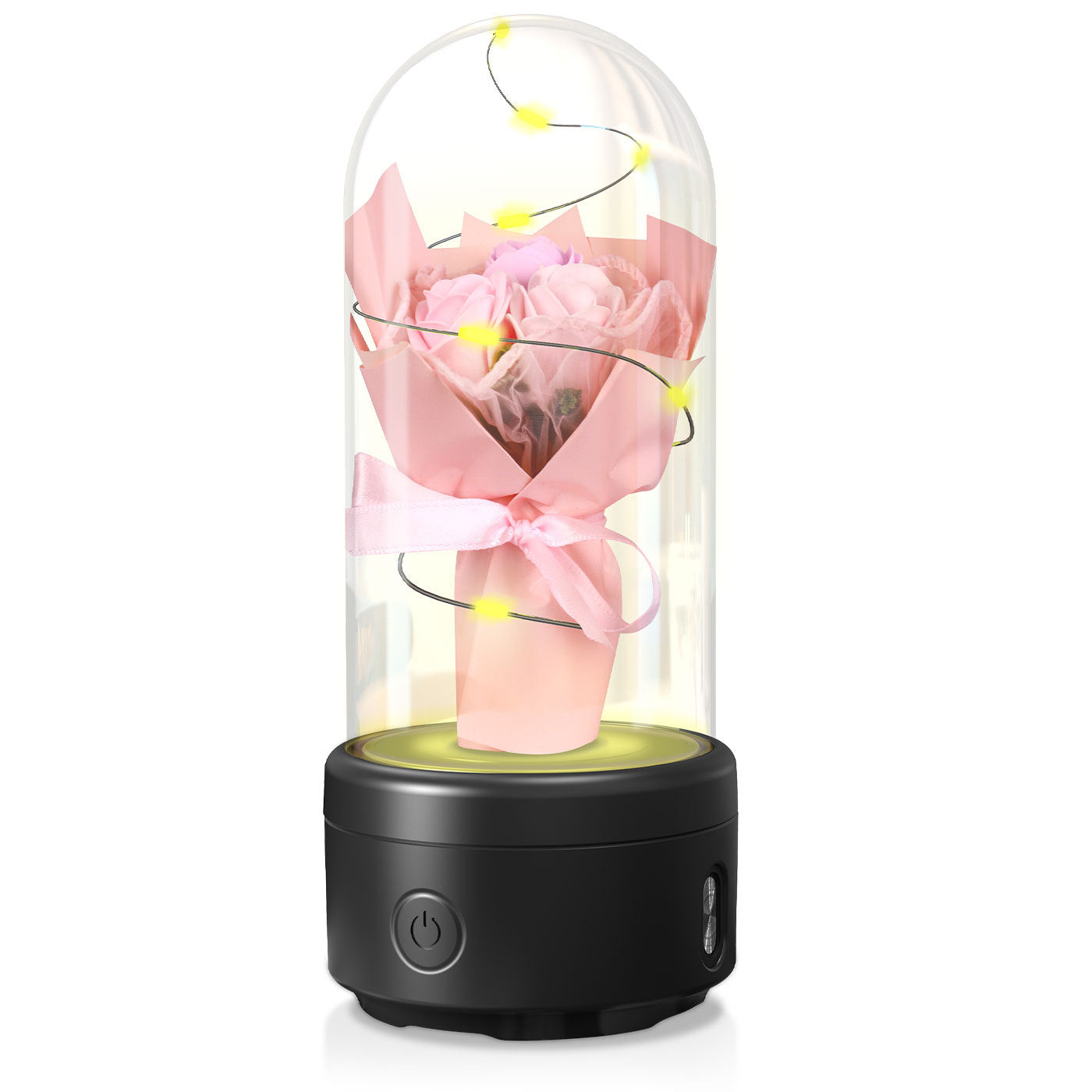 BloomGlow™ – Handmade LED Bouquet with Bluetooth Speaker