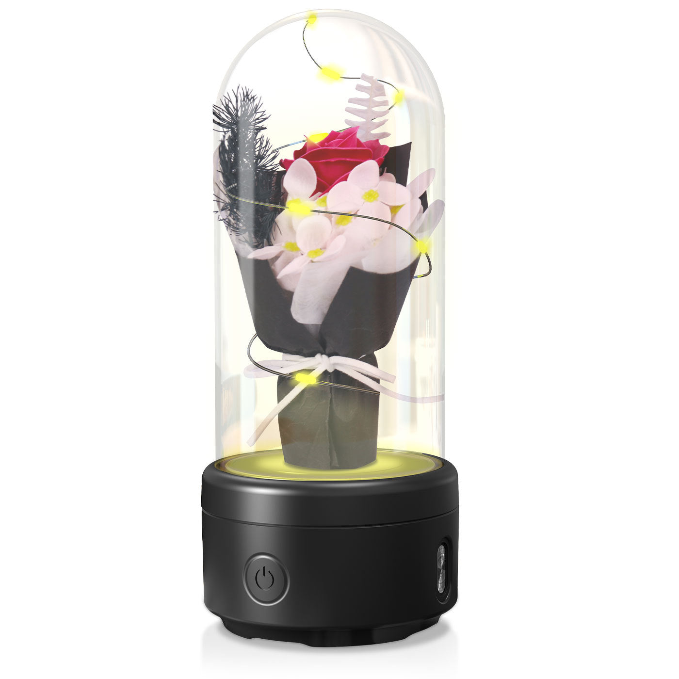BloomGlow™ – Handmade LED Bouquet with Bluetooth Speaker