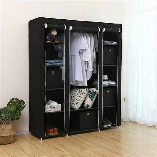 Non Woven Wardrobe With 5 Layers And 12 Compartments