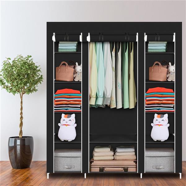 Non Woven Wardrobe With 5 Layers And 12 Compartments